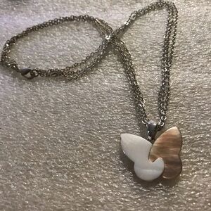 Elegant NR Butterfly Pendant Necklace